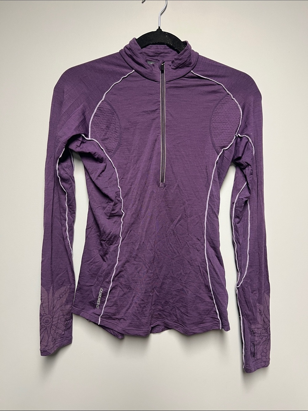 Icebreaker Purple Long-Sleeve Half-Zip Performance Top